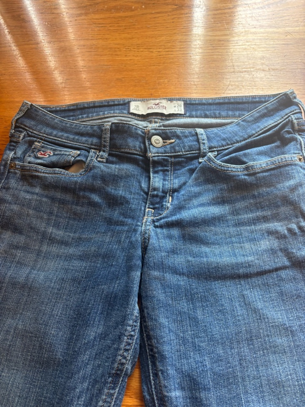 Vintage Y2K Hollister Low Rise Bootcut Jeans Size 7R / W28 L33 - Picture 2 of 5
